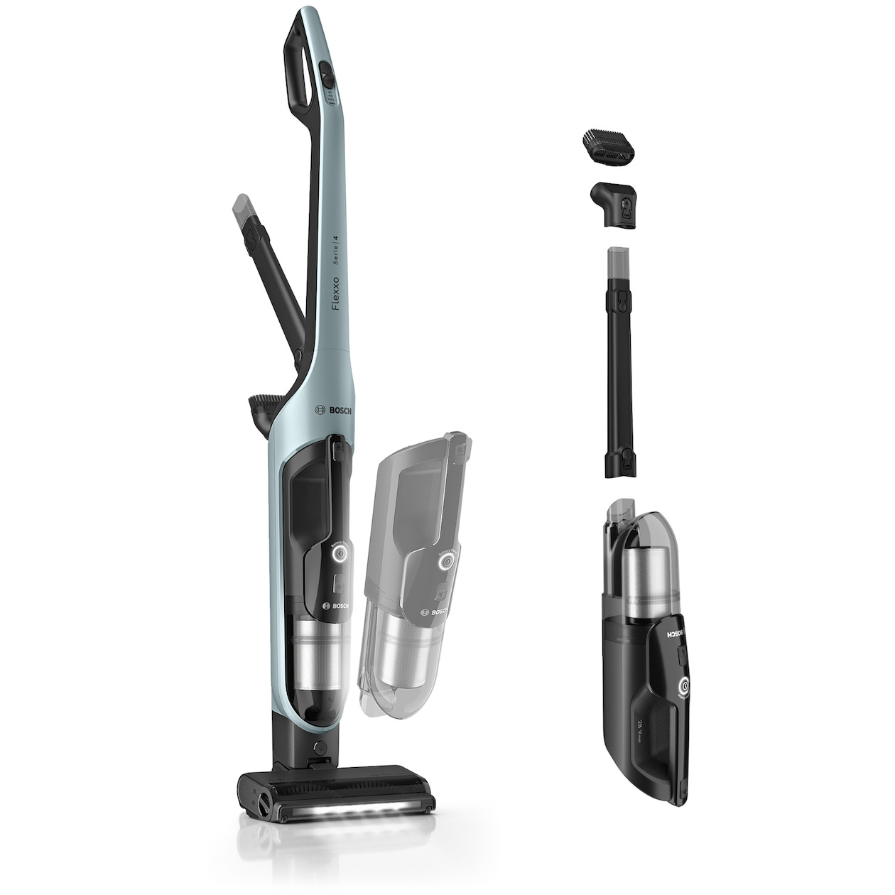 Bosch BCH4SM28 Steelstofzuiger zonder zak Blauw