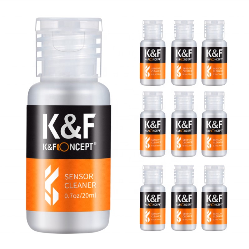 K&F Concept lens reinigingsvloeistof 20ml - set van 10 flesjes
