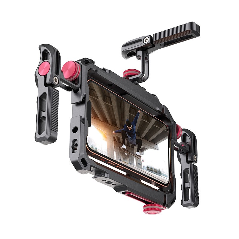 Ulanzi LINO cage rig voor iPhone - metalen smartphone rig met draaibare handvatten