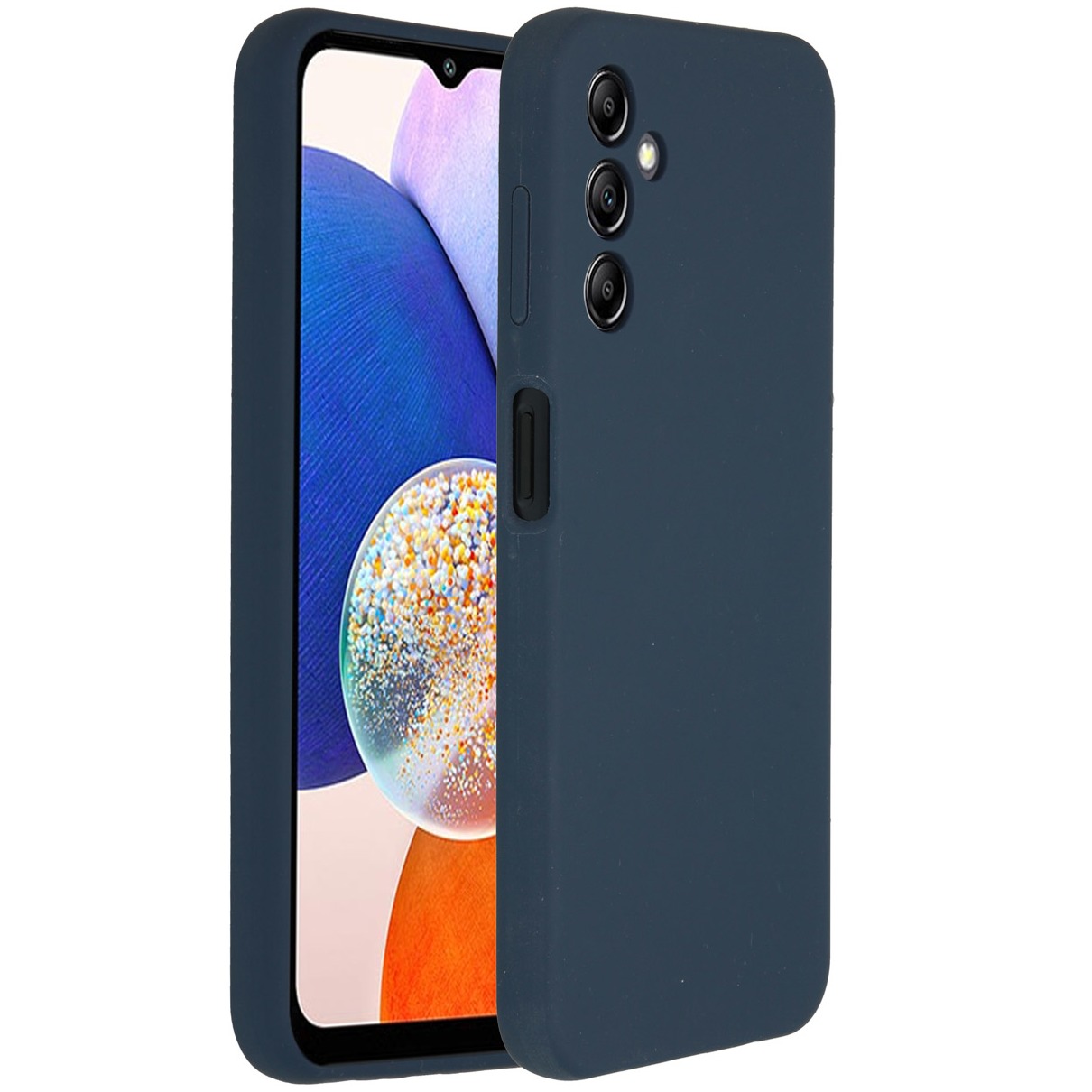 Accezz Liquid Silicone Backcover Samsung Galaxy A14 (5G) Telefoonhoesje Blauw