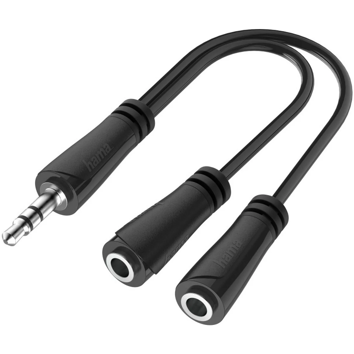 Hama Audio adapter jack 3.5mm - 2x 3.5mm jack Headphone, Splitter, Stereo Mini jack kabel Zwart