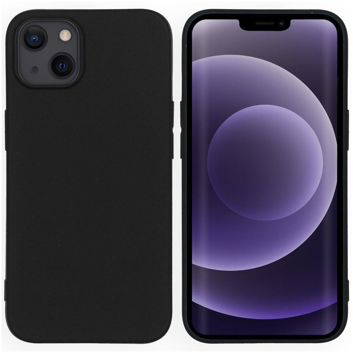 Accezz Color Case voor Apple iPhone 13 Telefoonhoesje Zwart