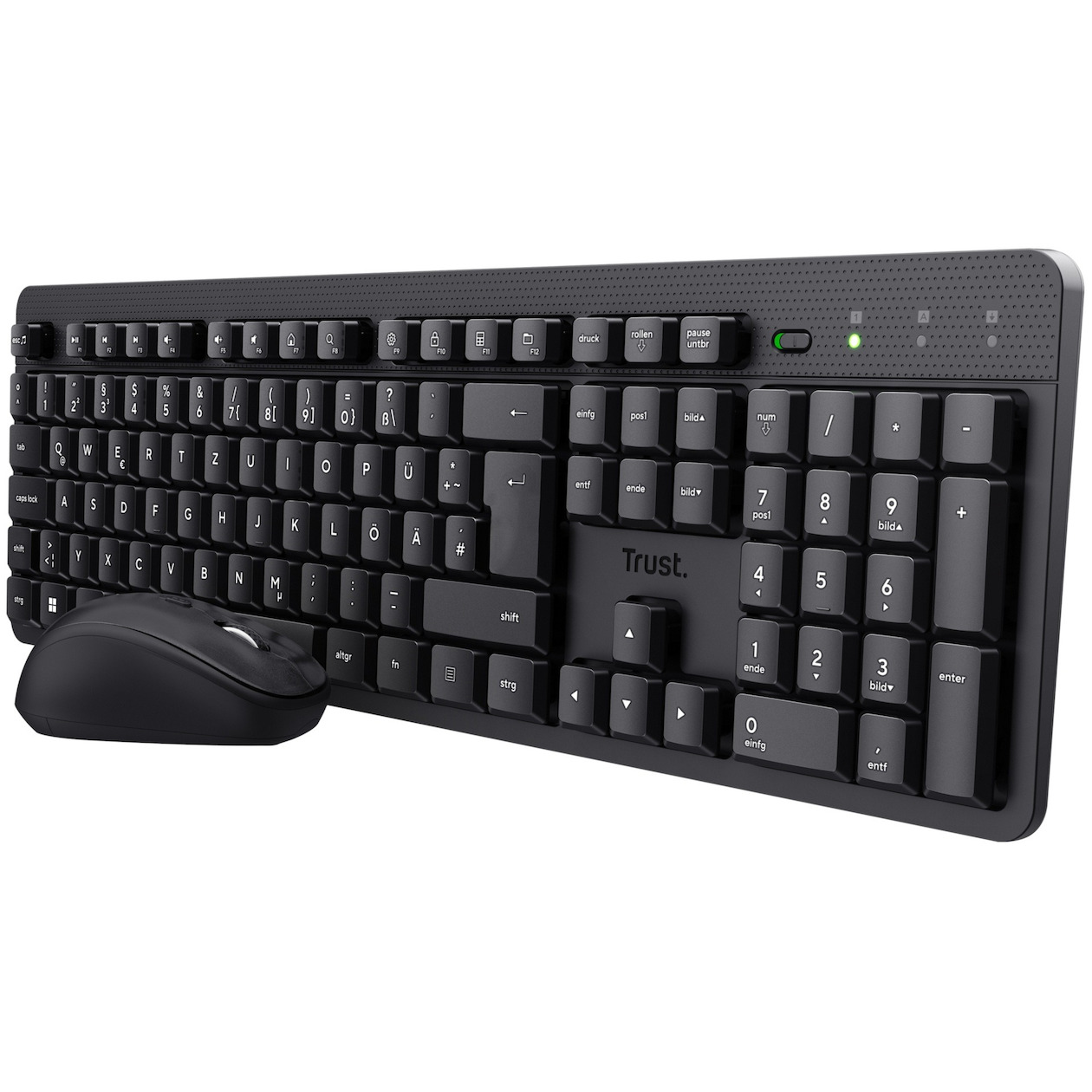 Trust TKM-360 WIRELESS KEYBOARD&MOUSE US Toetsenbord Zwart