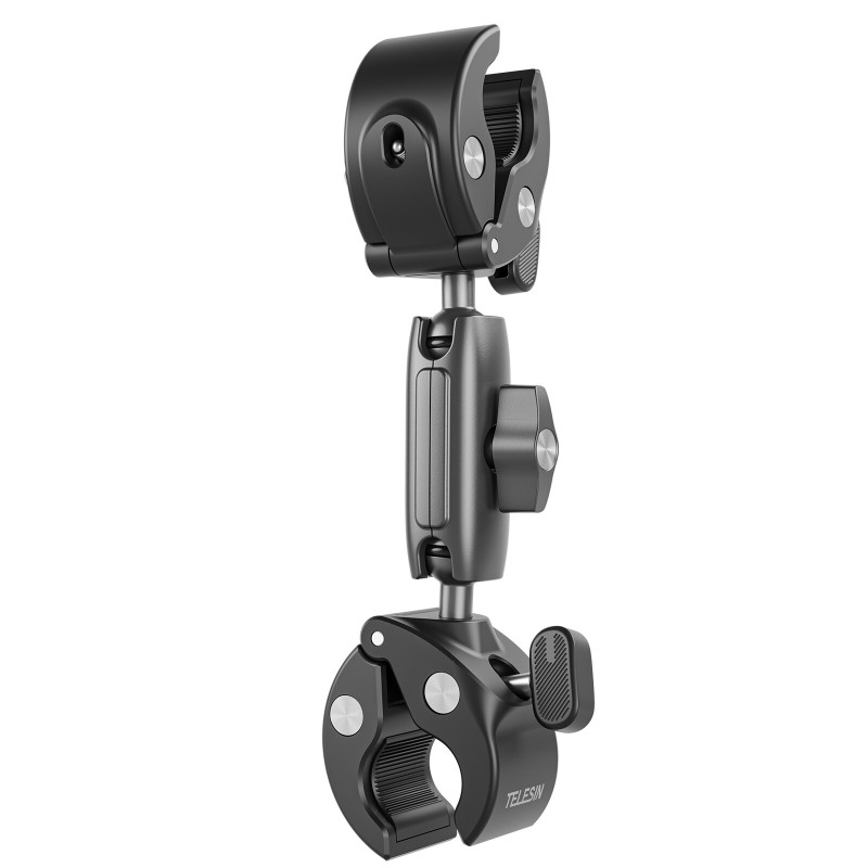 Telesin Dual Crab Claw Clamp Mount - aluminium houder voor actioncams en smartphones