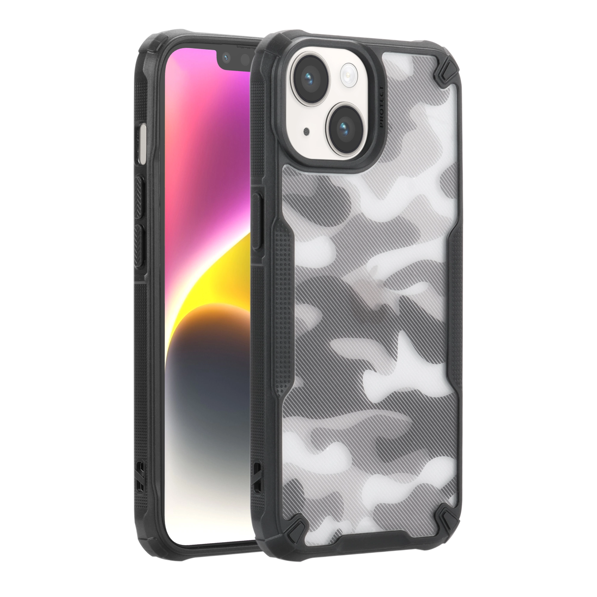 Hybrid X iPhone 14 / 13 camouflage hoesje