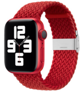 Braided nylon bandje - Rood - Geschikt voor Apple Watch 44mm / 45mm / 46mm / 49mm
