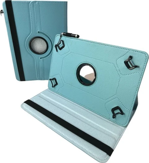 10 inch Tablet Hoesjes - 360° draaibaar Multi-Stand - Universeel - Lichtblauw