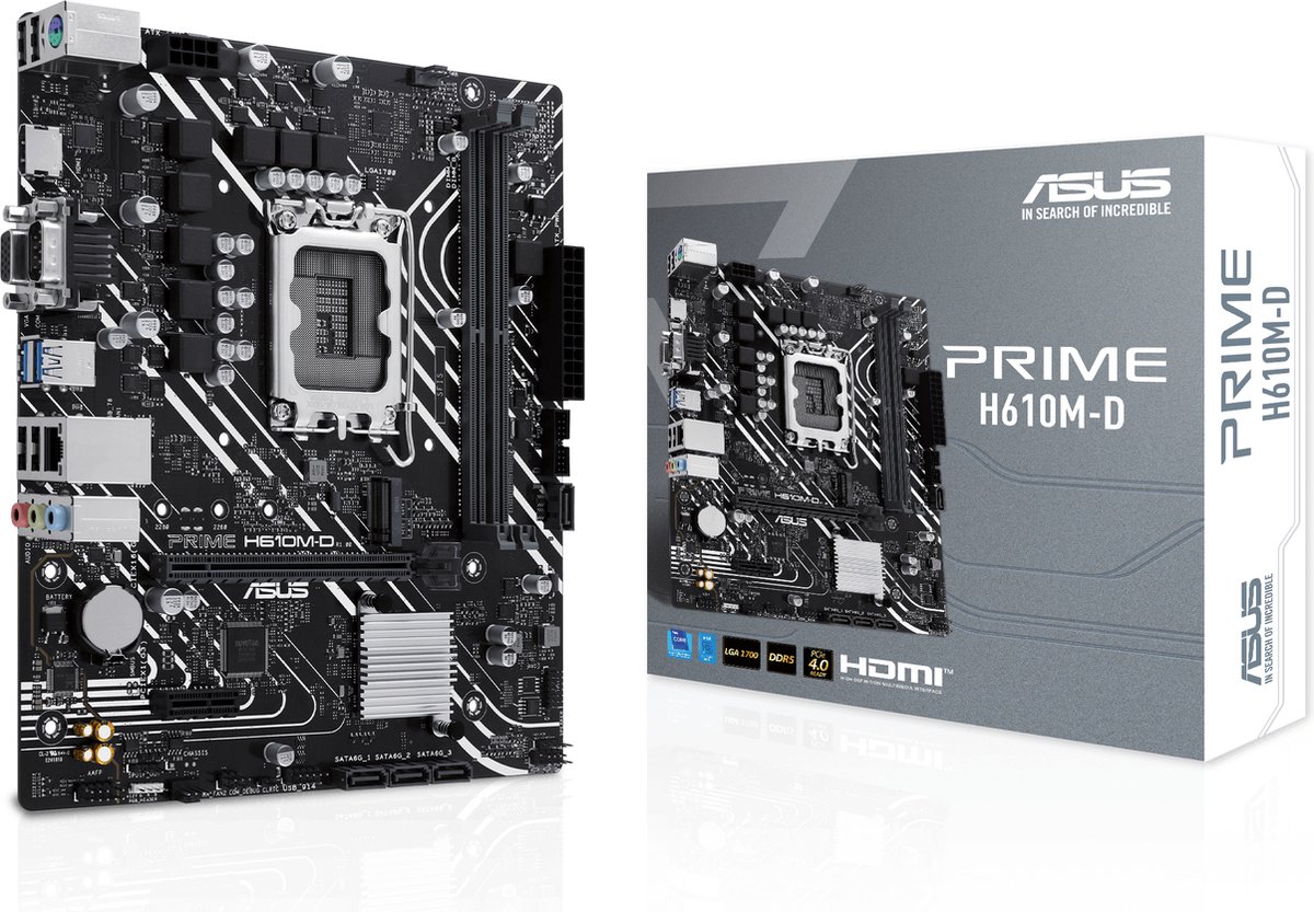 ASUS PRIME H610M-D - Moederbord - Micro-ATX - Intel H610 - LGA 1700