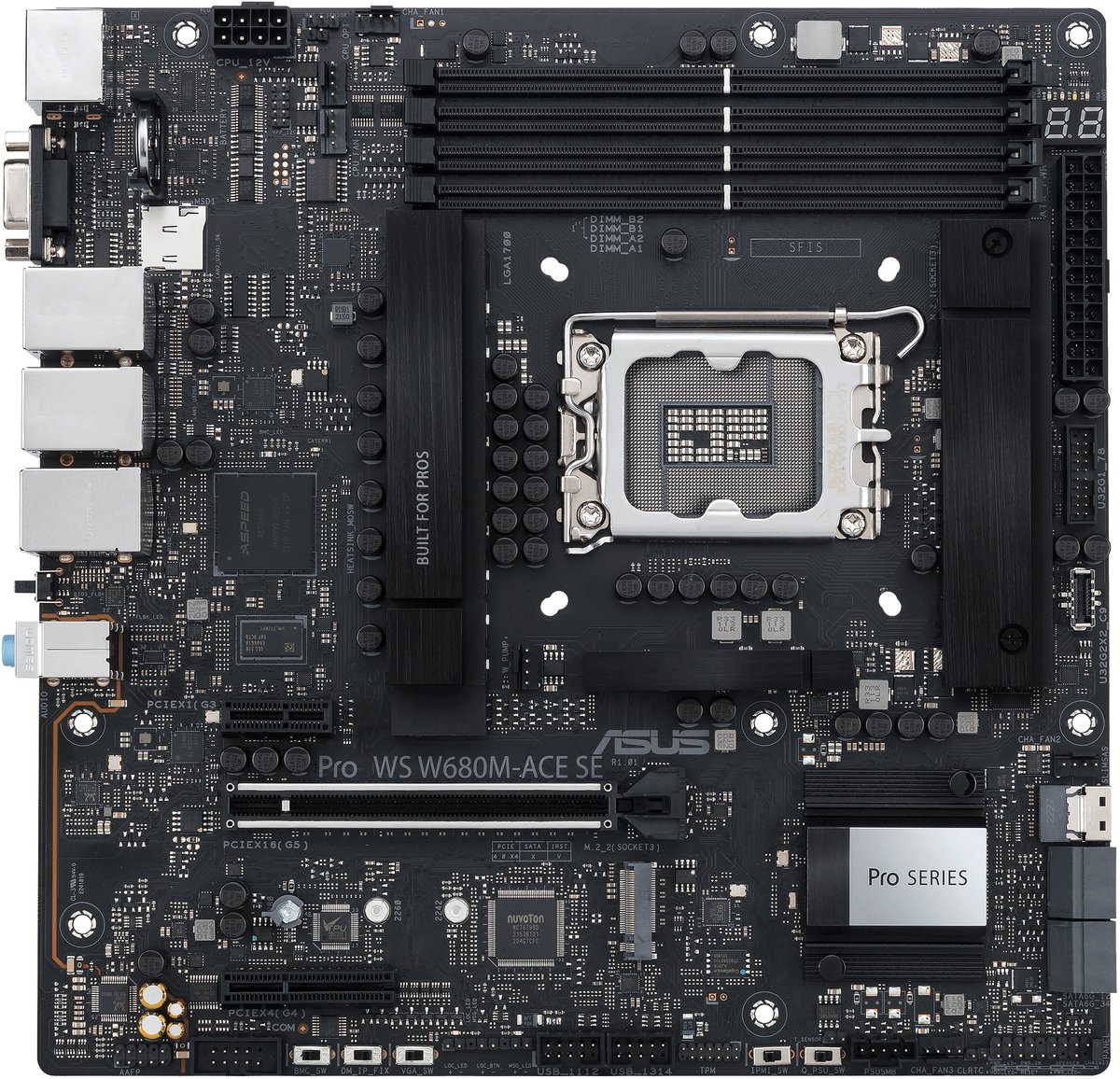 ASUS PRO WS W680M-ACE SE - Moederbord - Micro ATX - Intel W680 - LGA 1700