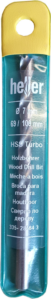 Heller houtboor HSS Turbo 7x109mm
