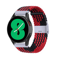 Braided nylon bandje - Rood / zwart - Garmin Vivoactive 6 / Vivoactive 5 / Vivoactive 3