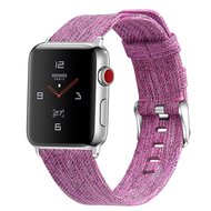 Canvas nylon bandje - Paars - Geschikt voor Apple Watch 44mm / 45mm / 46mm / 49mm