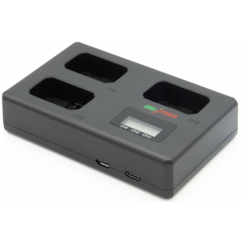 ChiliPower Sony NP-FW50 Triple Lader - Laadt 3 accu's, ook tegelijkertijd