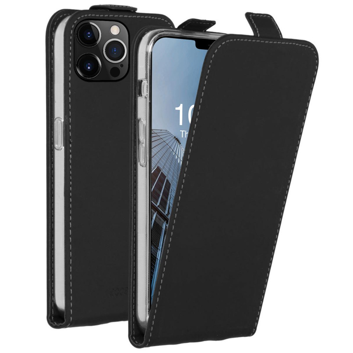 Accezz Flipcase voor Apple iPhone 13 Pro Telefoonhoesje Zwart
