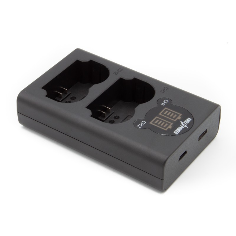 Duo oplader voor 2 camera accu's Fujifilm NP-W126 / NP-W126S