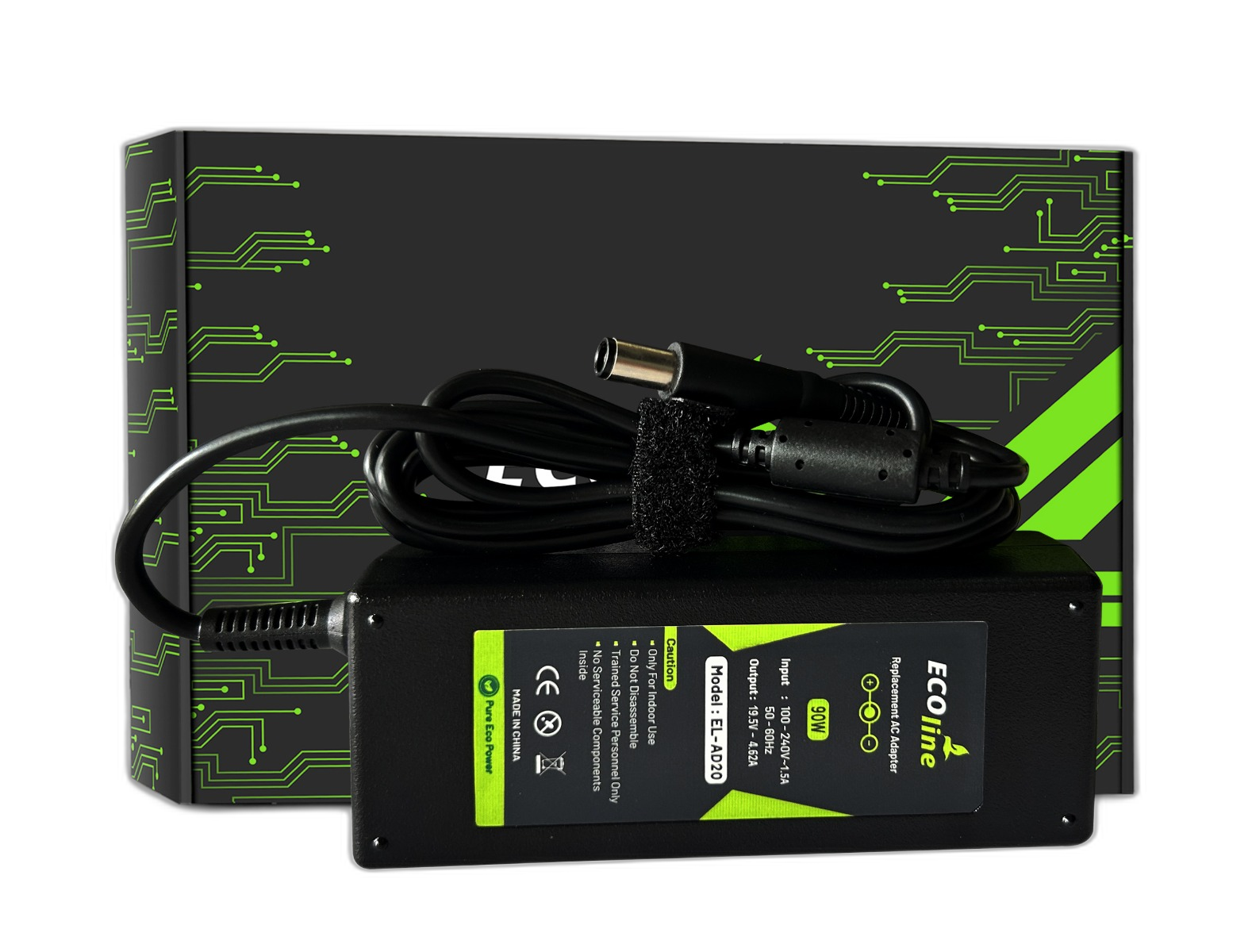 EcoLine - Oplader / AC Adapter - Compatibel Met De Dell Inspiron 15R N5010 N5110 Latitude E6410 E6420 E6430 E6510 E6520 - 19.5V 6.7A 90W