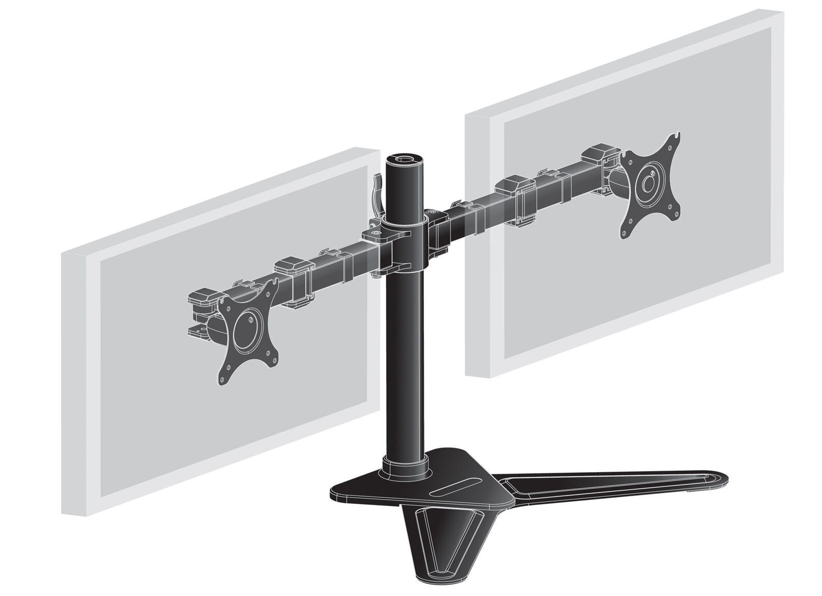 Iiyama DS1002D-B1 bureaustandaard zwart
