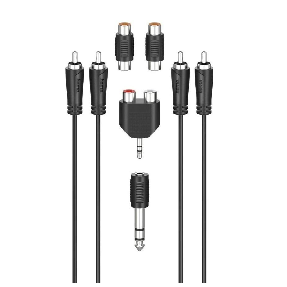 Hama Cinch-aansluitset, 2,5 m TV accessoire Zwart