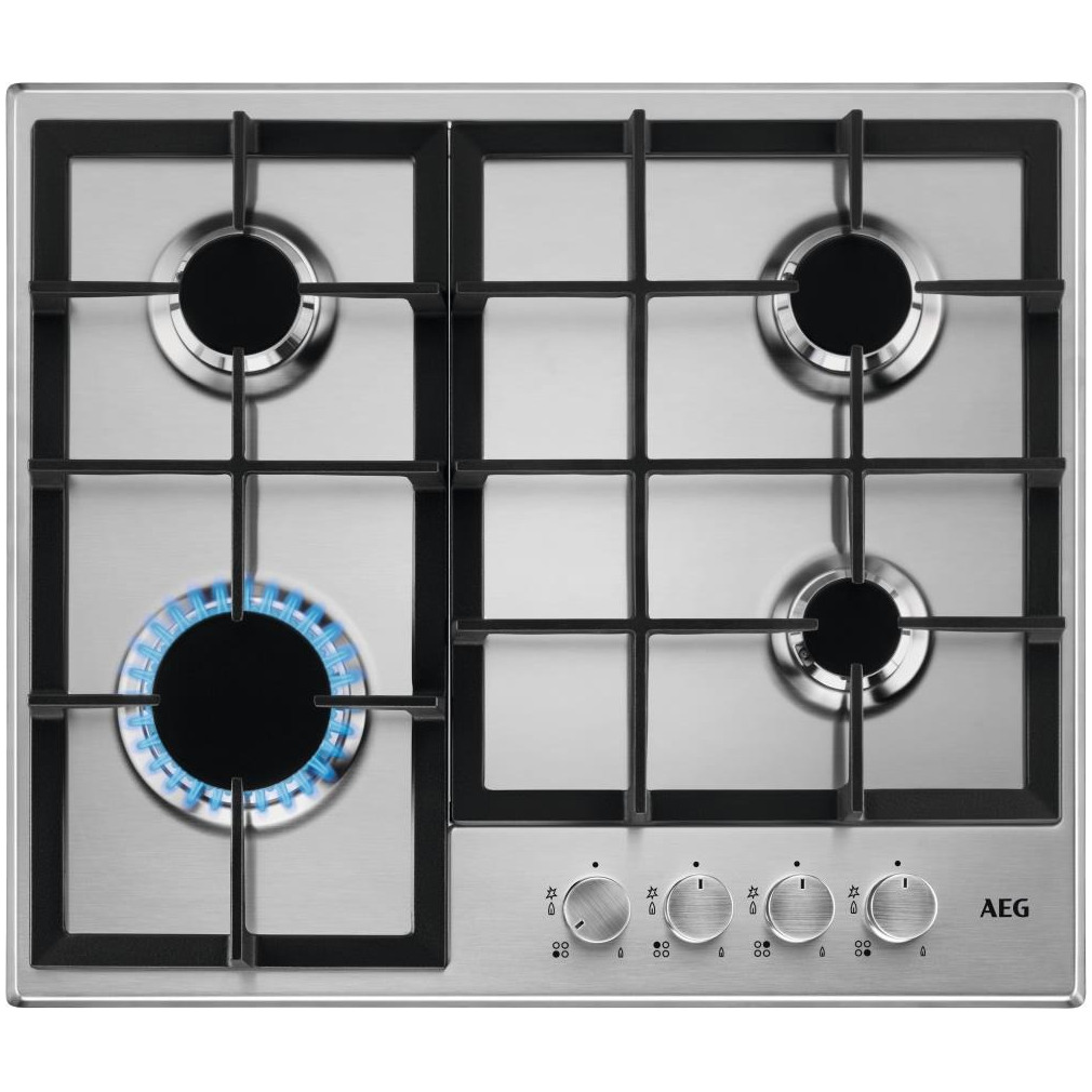 AEG HGB64200SM Gas kookplaat Grijs