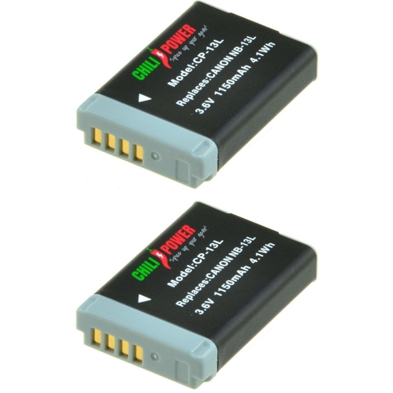 ChiliPower NB-13L accu voor Canon - 1150mAh - 2-Pack
