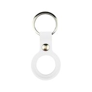 AirTag case liquid series - siliconen hoesje met ring - wit