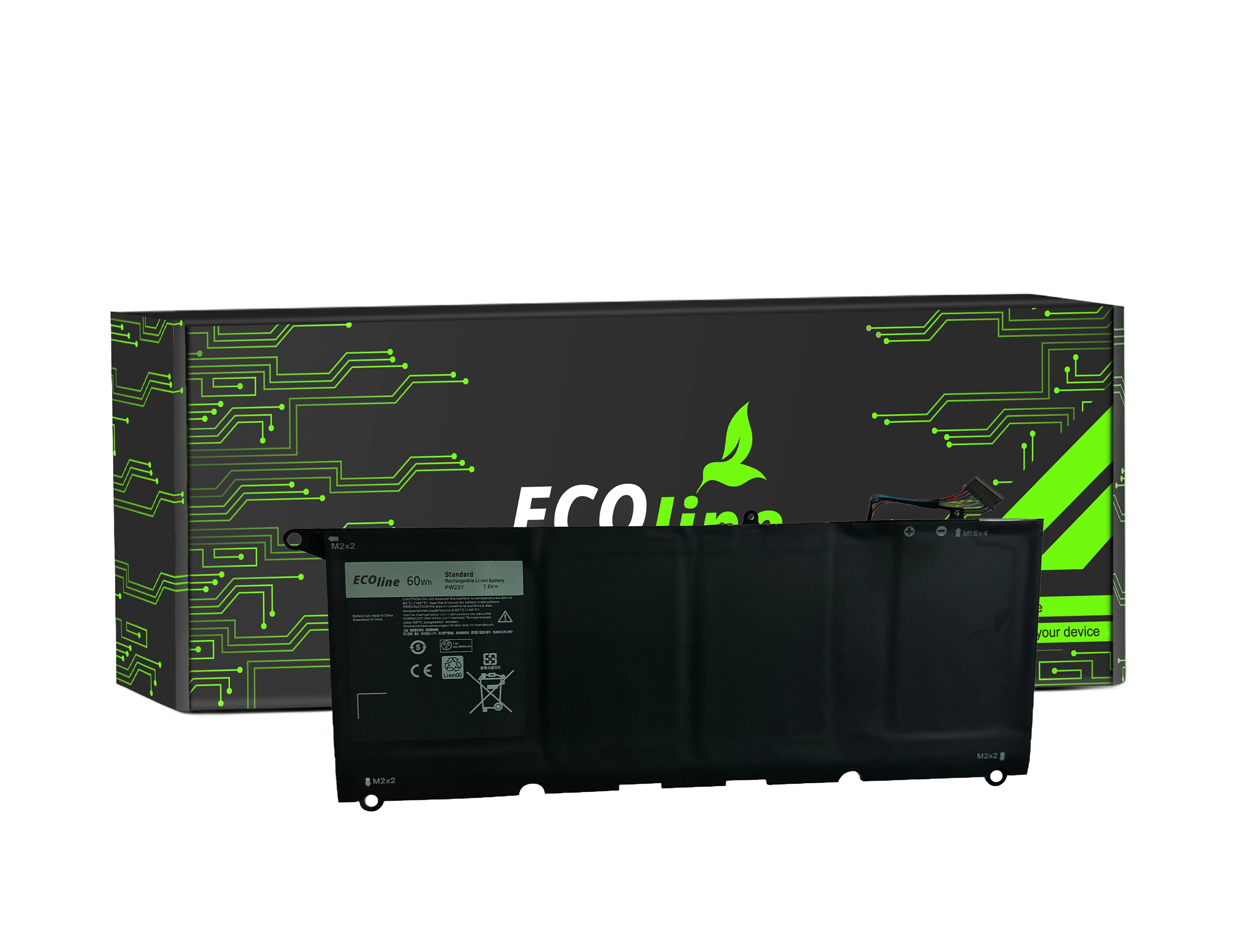 EcoLine - PW23Y Batterij Compatibel Met De Dell XPS 13 9360 / 7.6V 7895mAh