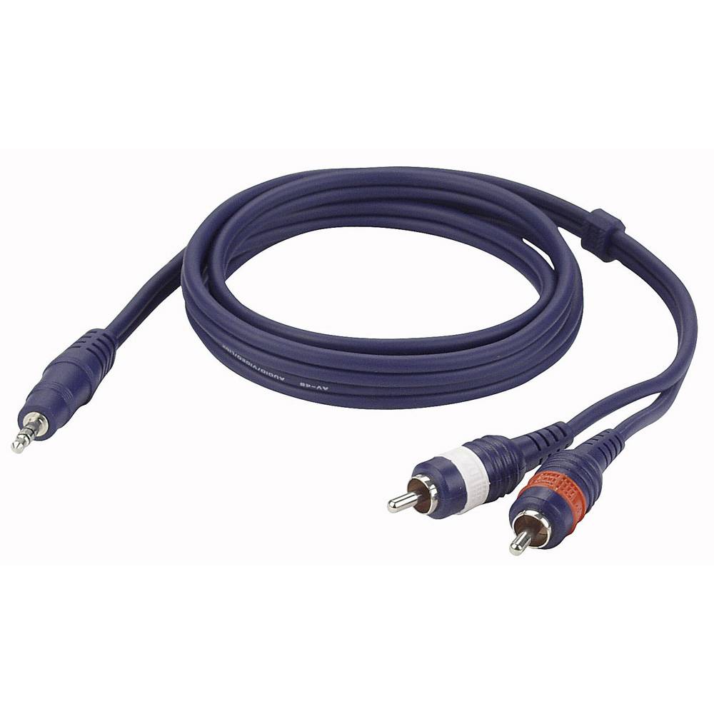 DAP FL30 verloopkabel 1x Mini-jack naar 2x RCA 3m