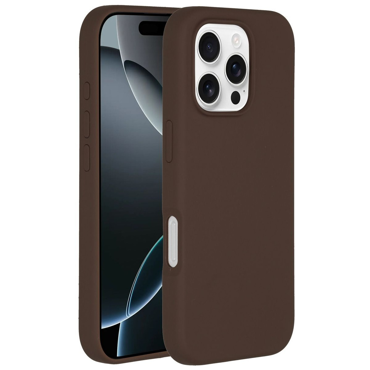 Accezz Liquid Silicone Backcover met MagSafe iPhone 16 Pro Max Telefoonhoesje Bruin