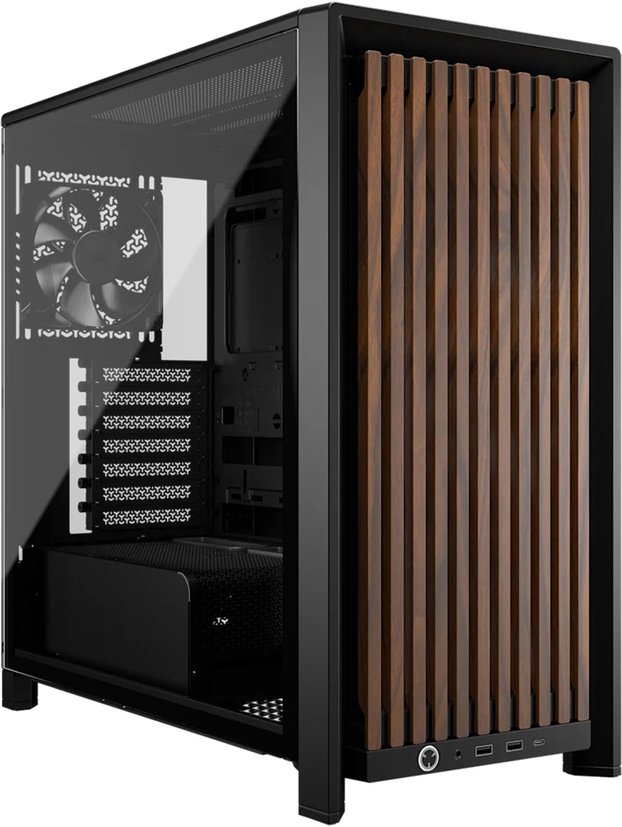 Corsair FRAME 4000D RS - PC-behuizing - Midi Tower - Walnut - Zwart