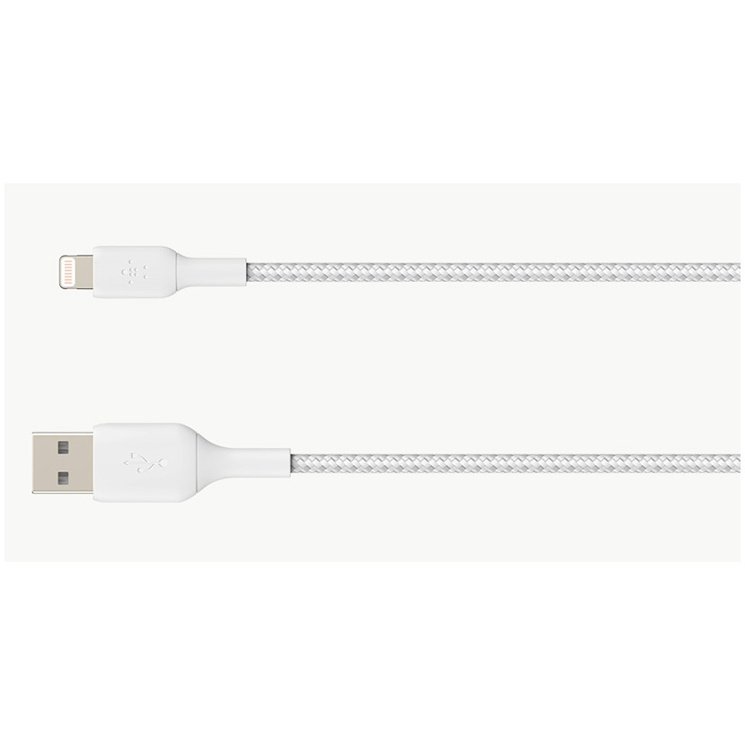 Belkin BOOST Braided A-LTG 3M Oplader Wit