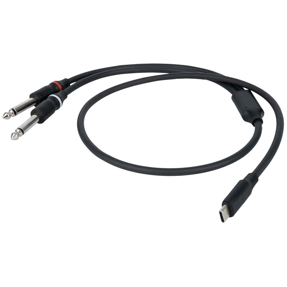 DAP FL111 verloopkabel USB-C naar 2x jack mono 150cm