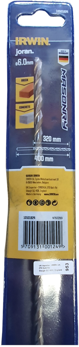 Irwin steenboor / betonboor 6x400mm