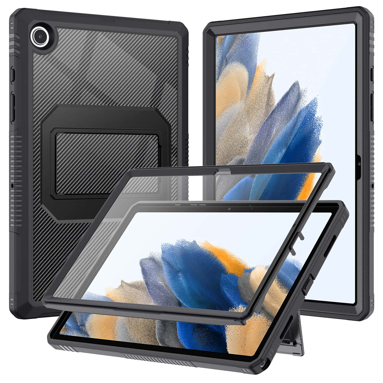 Fullcover hoes Samsung Tab A8 - 10.5 inch - Zwart