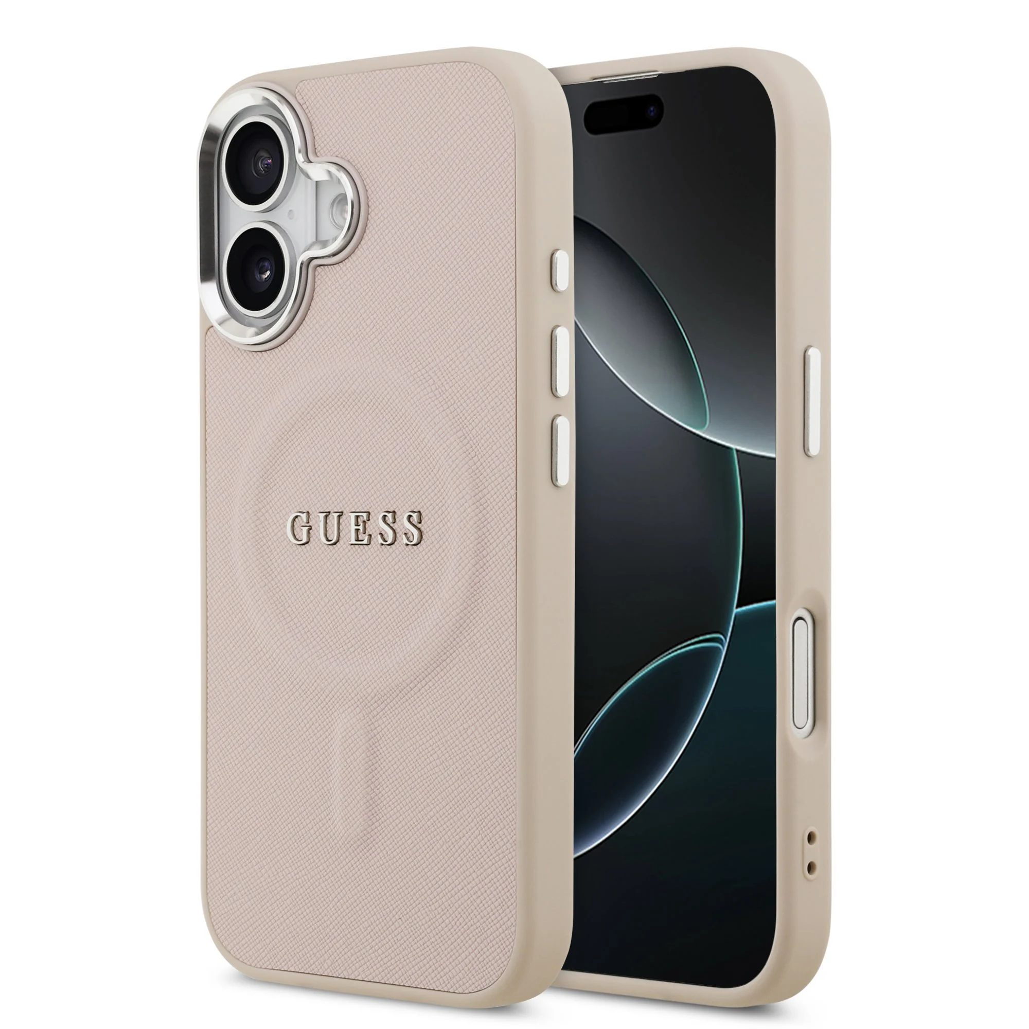 Guess PU Saffiano MagSafe Hoesje iPhone 17 - Roze