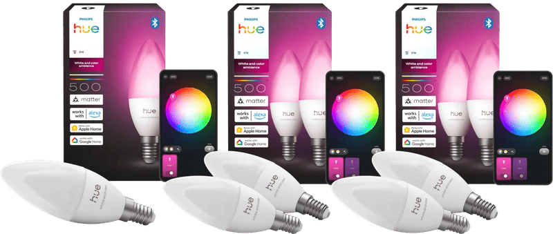 Philips Hue Kaarslamp White and Color E14 5-Pack
