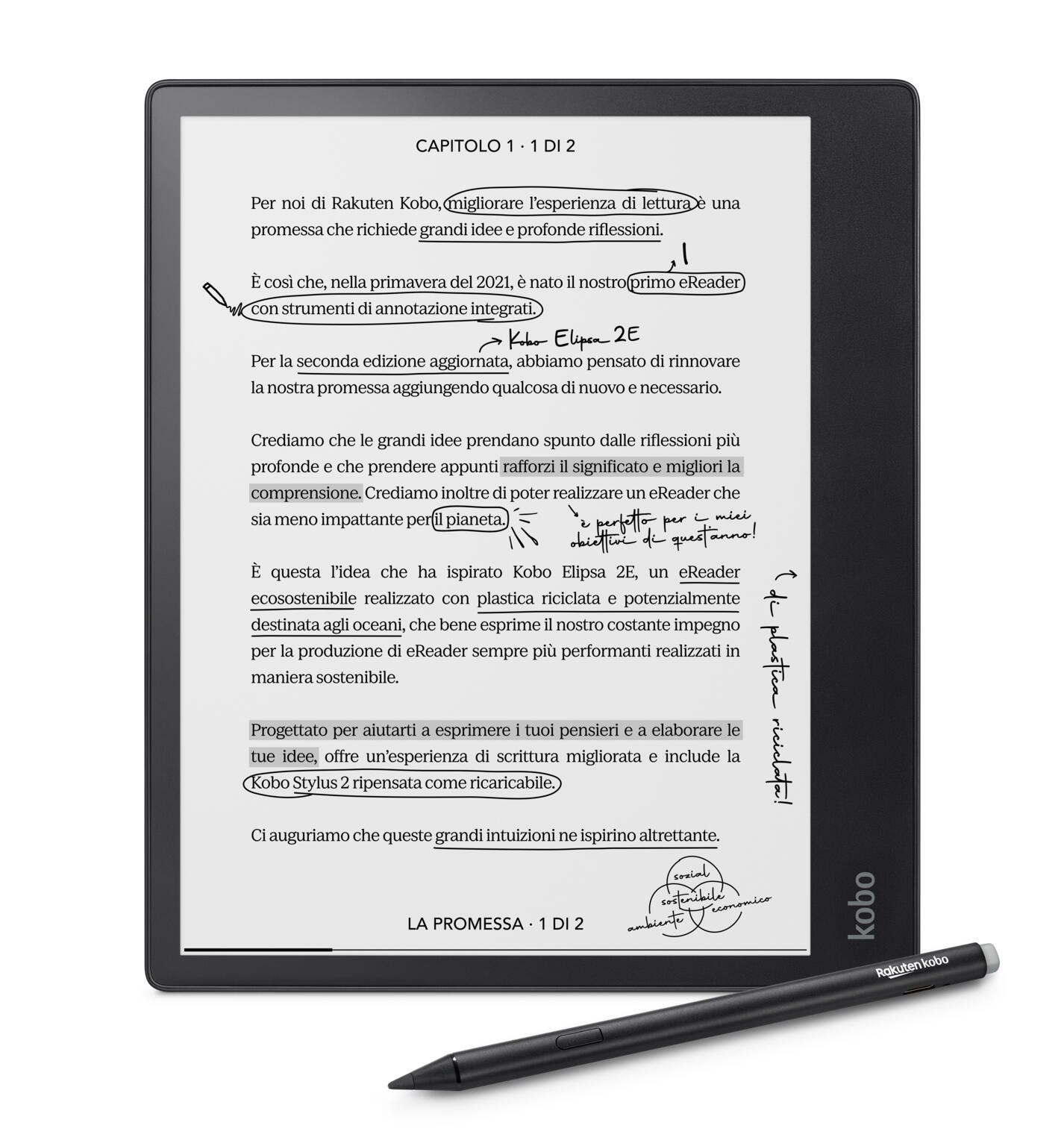 Kobo Elipsa 2E e-Reader zwart