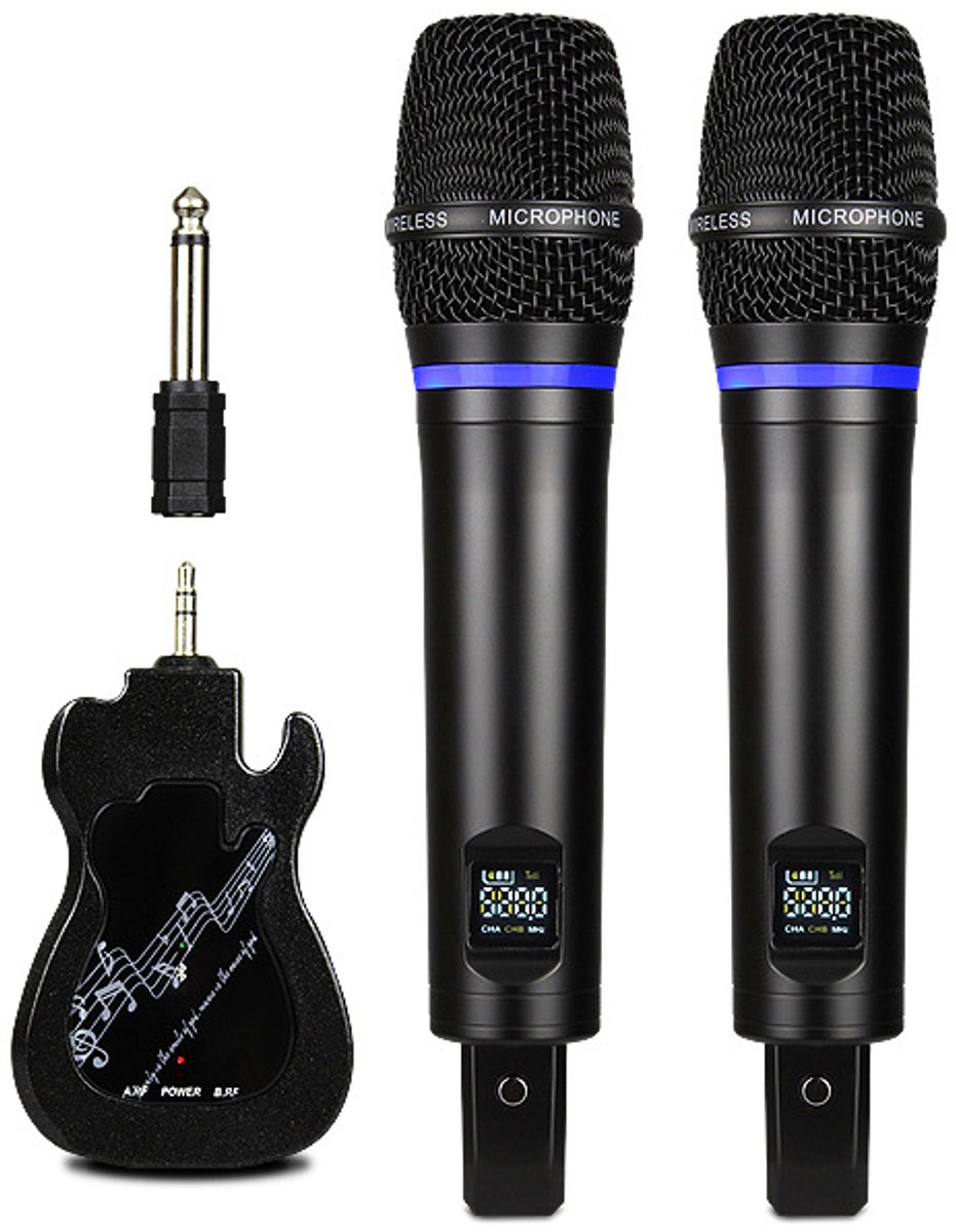 2-pack draadloze microfoon Bluetooth Reverb