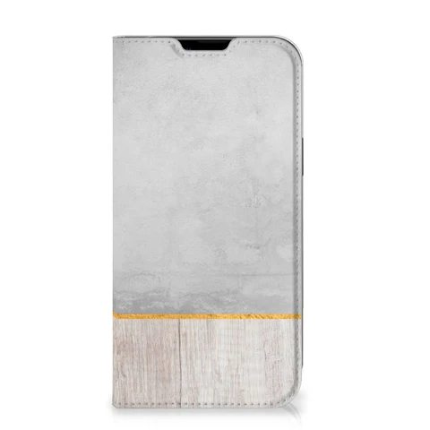 Apple iPhone 14 Plus Book | Wallet Case | Wood Concrete