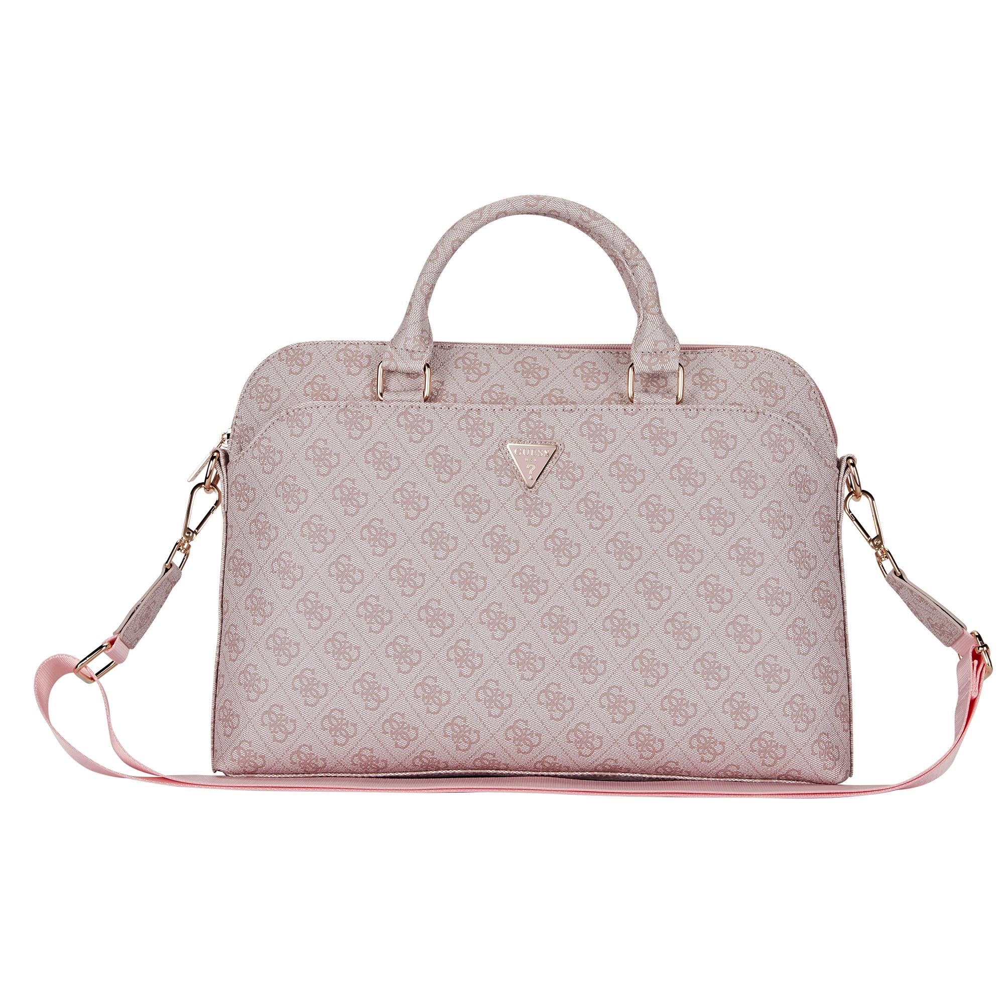Guess PU 4G Triangle Logo Laptoptas voor 13/14/15 inch - Roze