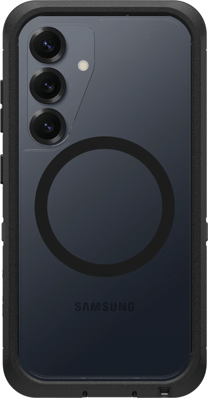 OtterBox Defender Samsung Galaxy S25 Back Cover met Magneet Transparant met Zwarte Rand