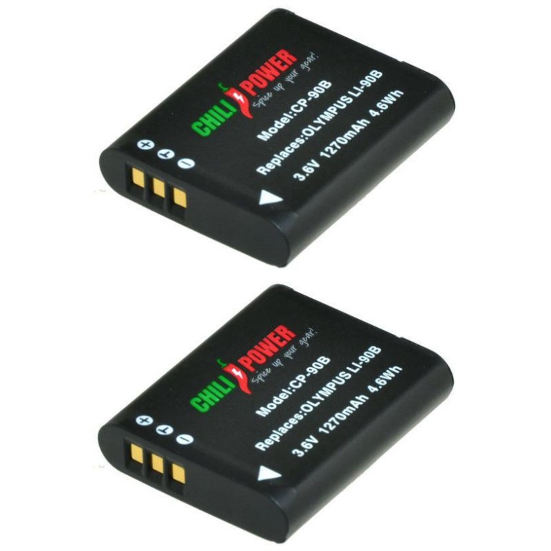 ChiliPower Li-90B / Li-92B accu voor Olympus - 1270mAh - 2-Pack