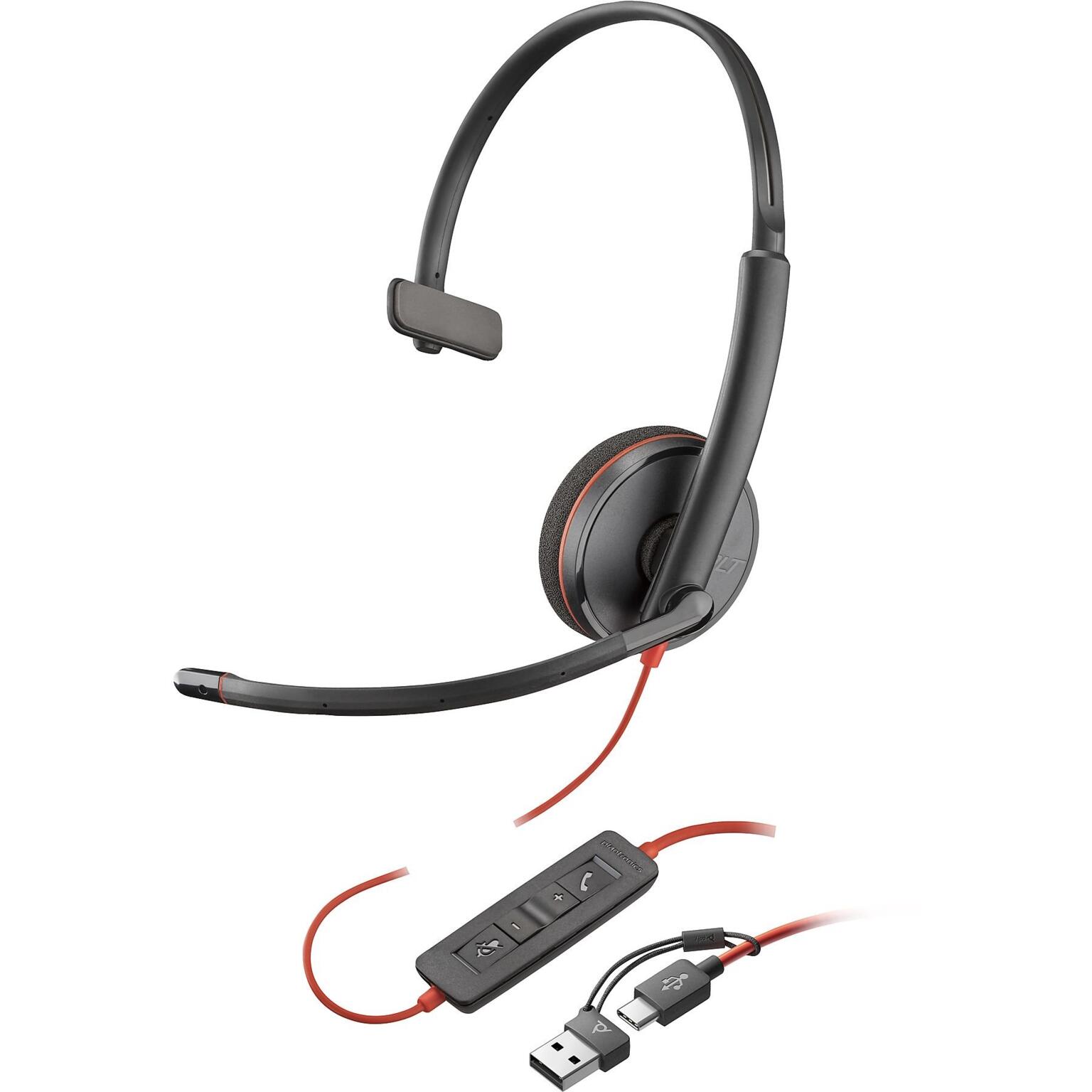 Poly Blackwire 3210 USB-C/A koptelefoon