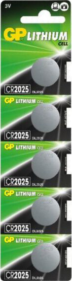 5 GP CR2025 3V knoopcel batterijen
