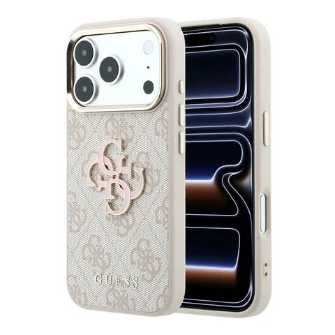 Guess iPhone 18 Pro Max Backcover hoesje - HC 4G PU & Big Resin Logo - Roze