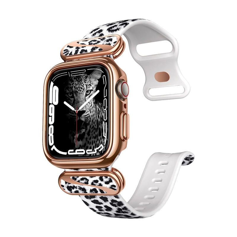 Cosmo Apple Watch 44-45mm bandje - Luipaard