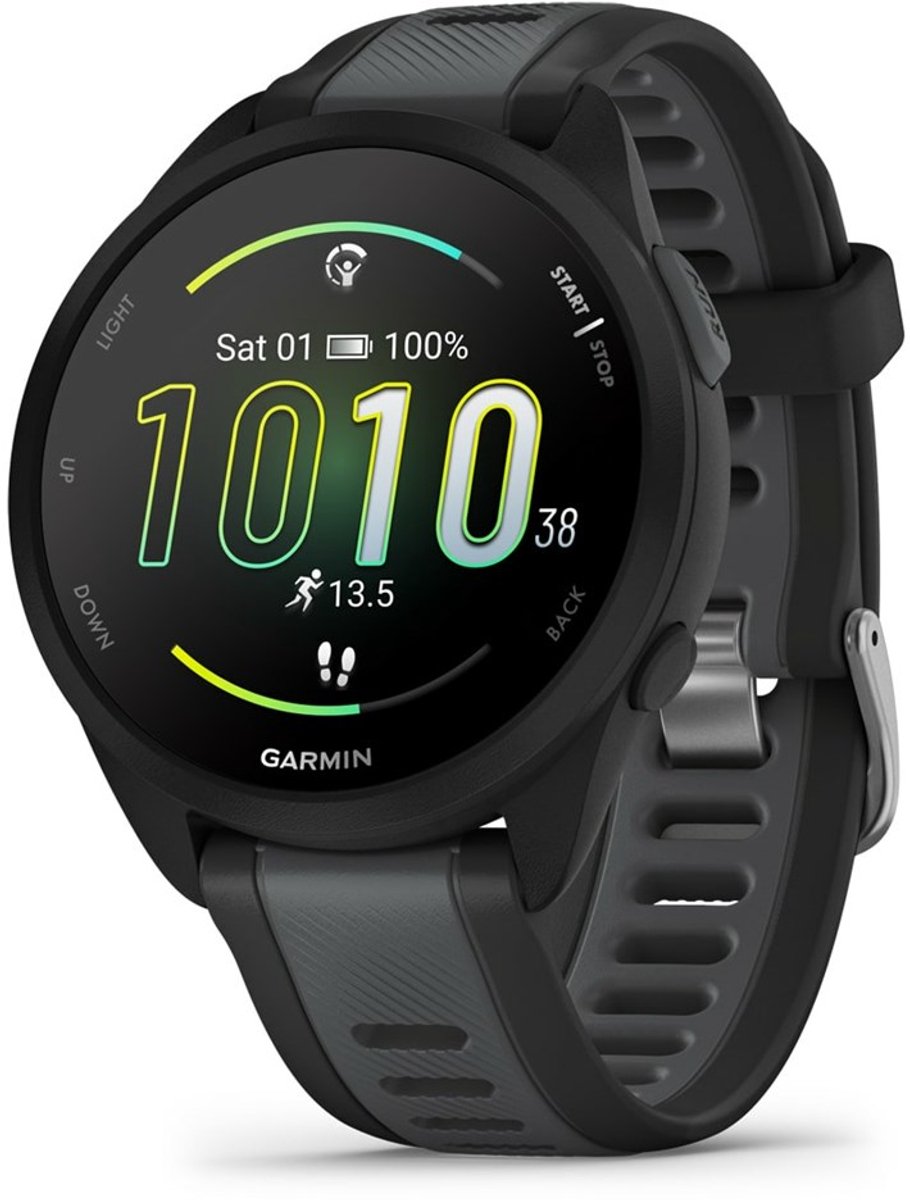 Garmin Forerunner 165 Music - Hardloophorloge - 43 mm - Black-Slate Grey