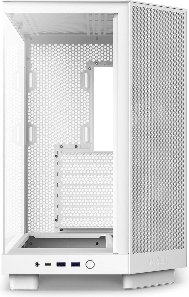 Nzxt H6 Flow Rgb Midi Tower Pc-Behuizing Met Venster En Witte Afwerking
