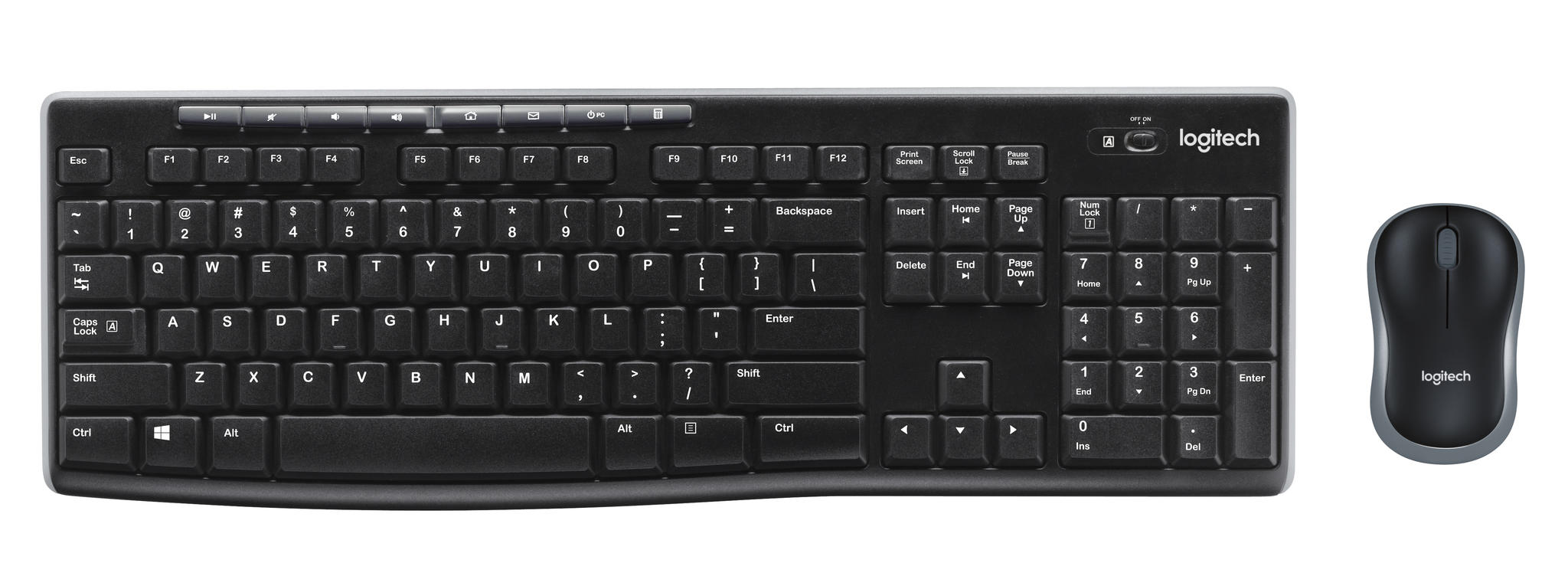 Logitech MK270 desktop zwart