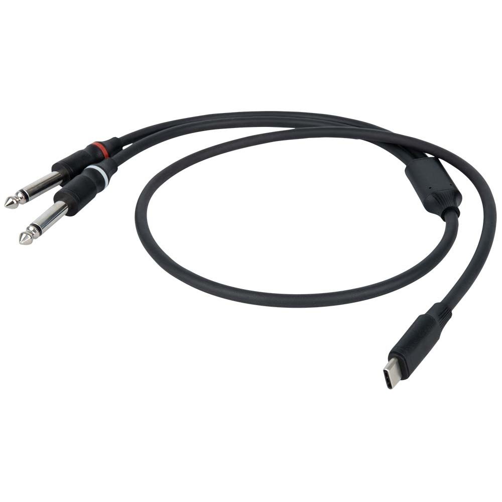 DAP FL111 verloopkabel USB-C naar 2x jack mono 75cm