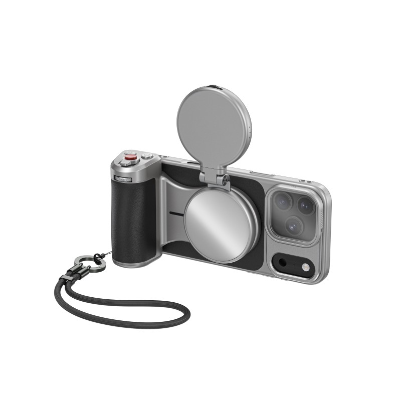 Telesin Master Grip V2 magnetische camera-grip met 3200mAh accu, case, lampje en UV-filter voor iPhone 17 Pro Max - Creator Combo